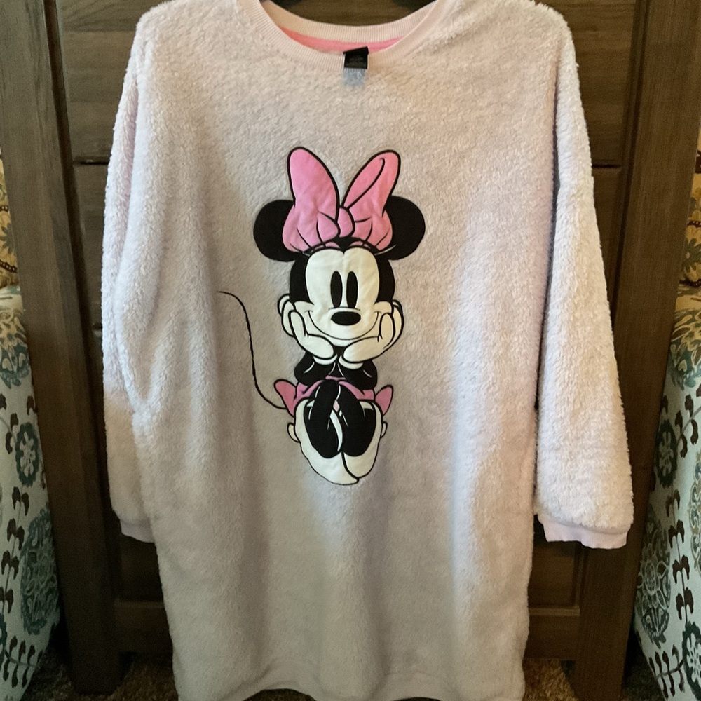 Disney Minnie Mouse Pink Bow Fleece Dress
